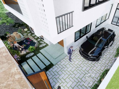 Sân vườn biệt thự Hoàn Oanh Sân vườn biệt thự Hoàn Oanh